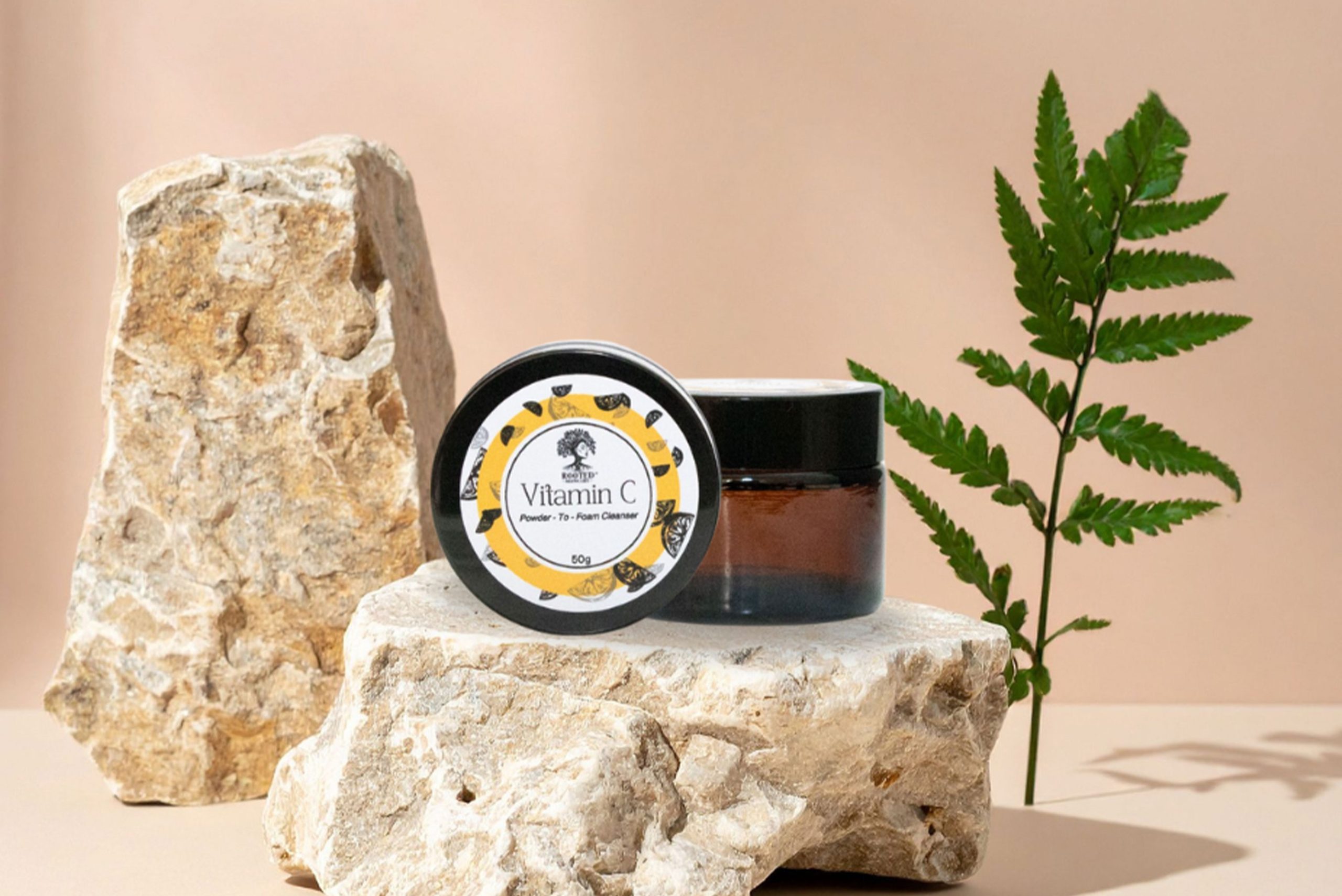 Vitamin C Powder-to-Foam Cleanser. Rooted Skincare