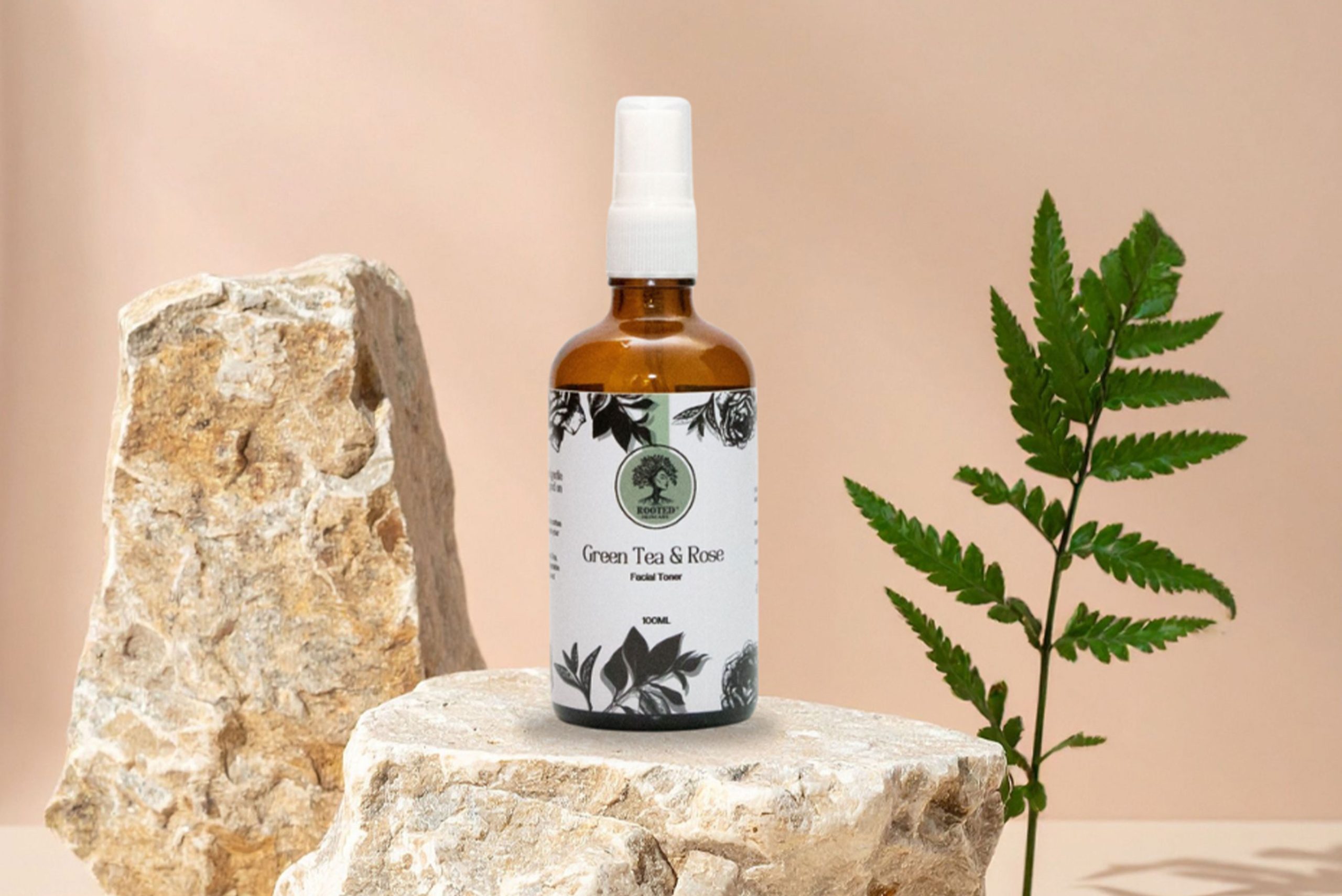 Green Tea & Rose Facial Toner - Rooted Skincare. Antioxidant-Rich | Firming | Hydrating | Gentle